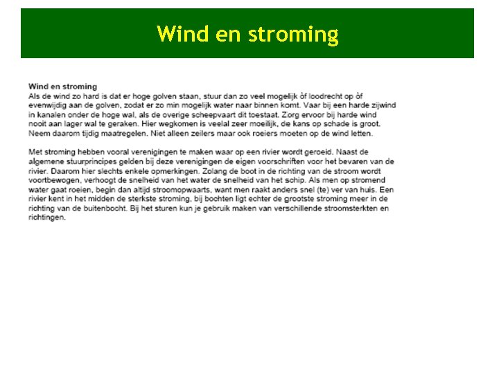 Wind en stroming 