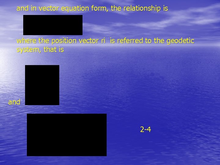 and in vector equation form, the relationship is where the position vector ri is