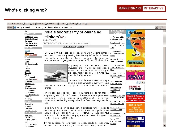 Who’s clicking who? Copyright Market. Smart Interactive, Inc. 