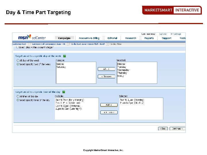 Day & Time Part Targeting Copyright Market. Smart Interactive, Inc. 