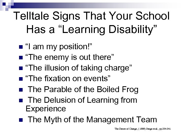 Telltale Signs That Your School Has a “Learning Disability” “I am my position!” n