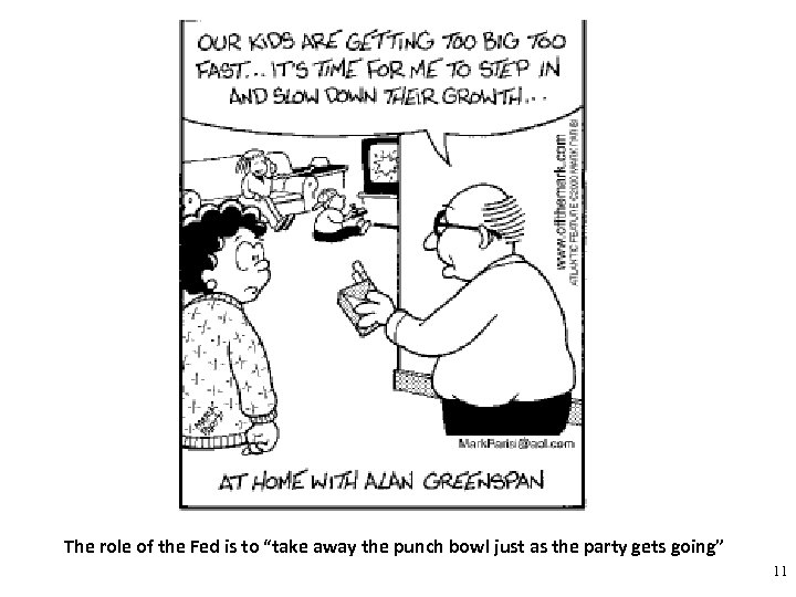 The role of the Fed is to “take away the punch bowl just as