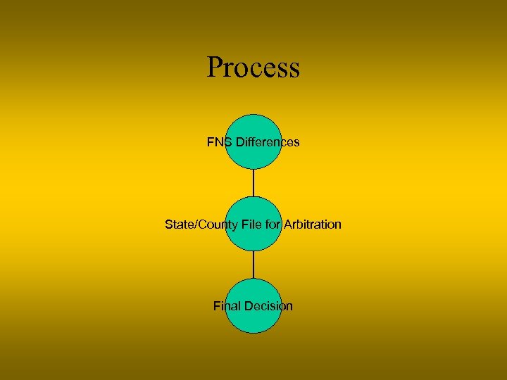 Process FNS Differences State/County File for Arbitration Final Decision 