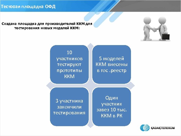 Тестовая площадка ОФД Создана площадка для производителей ККМ для тестирования новых моделей ККМ: 10