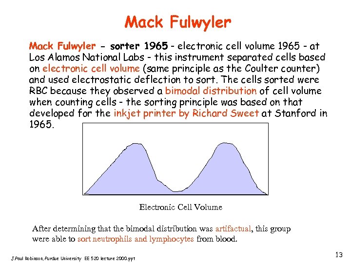 Mack Fulwyler - sorter 1965 - electronic cell volume 1965 - at Los Alamos