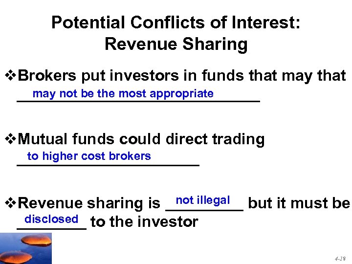 Potential Conflicts of Interest: Revenue Sharing v. Brokers put investors in funds that may