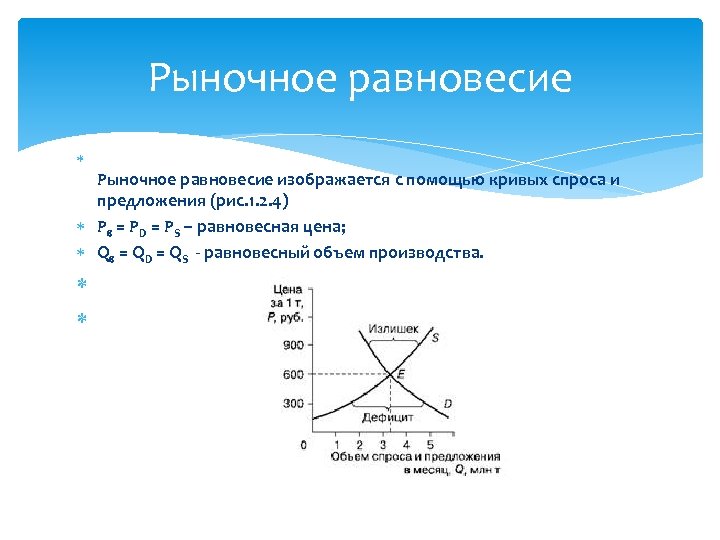 Рыночная система рыночное равновесие