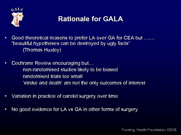 Rationale for GALA • Good theoretical reasons to prefer LA over GA for CEA