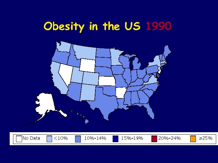 Obesity in the US 1990 