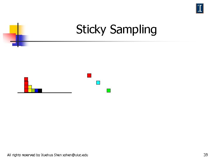 Sticky Sampling All rights reserved by Xuehua Shen xshen@uiuc. edu 39 