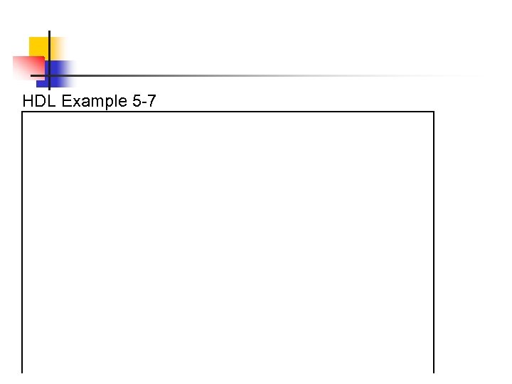 HDL Example 5 -7 