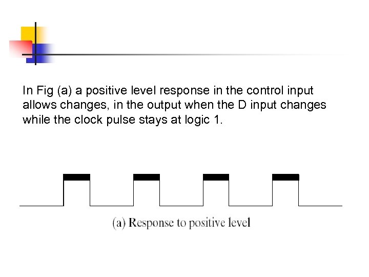 In Fig (a) a positive level response in the control input allows changes, in