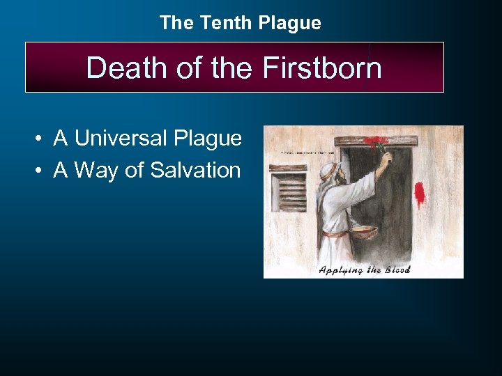 The Tenth Plague Death of the Firstborn • A Universal Plague • A Way