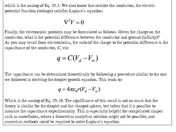 which is the analog of Eq. 25. 3. We also know that outside the