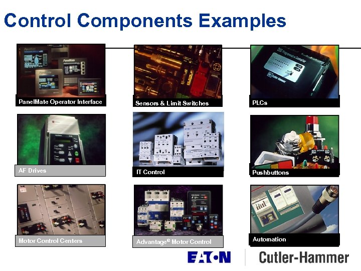 Control Components Examples Panel. Mate® Panel. Mate Operator Interface Sensors and Limit Switches Sensors