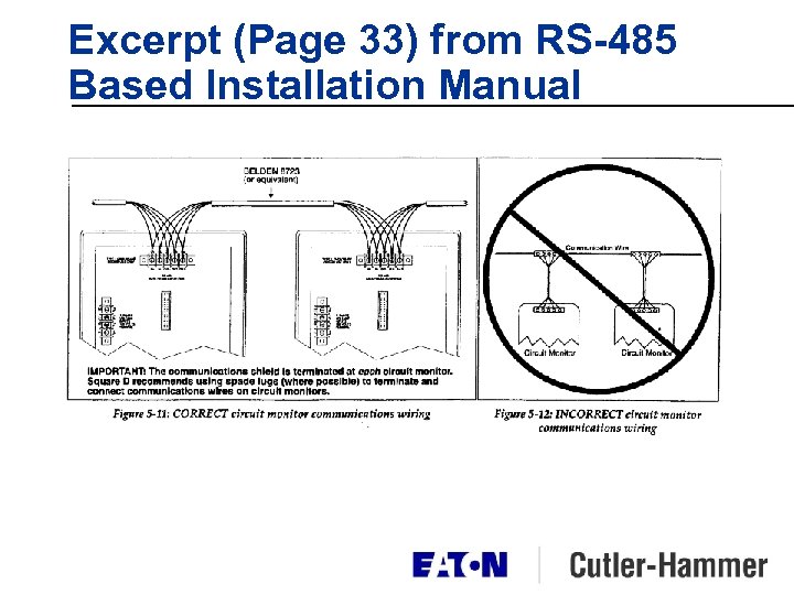 Excerpt (Page 33) from RS-485 Based Installation Manual 