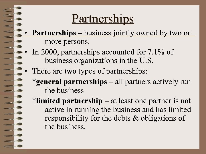 Chapter 3 Business Organizations Types Of Firms