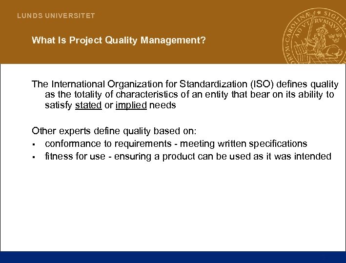 L U N D S UN I V E R S I T E