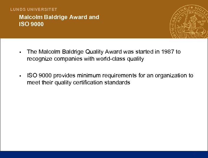 L U N D S UN I V E R S I T E