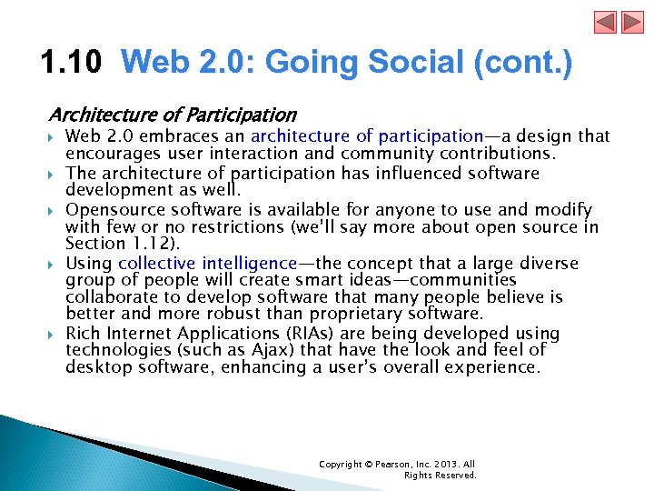 1. 10 Web 2. 0: Going Social (cont. ) Architecture of Participation Web 2.