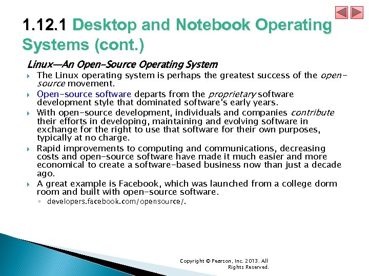 1. 12. 1 Desktop and Notebook Operating Systems (cont. ) Linux—An Open-Source Operating System