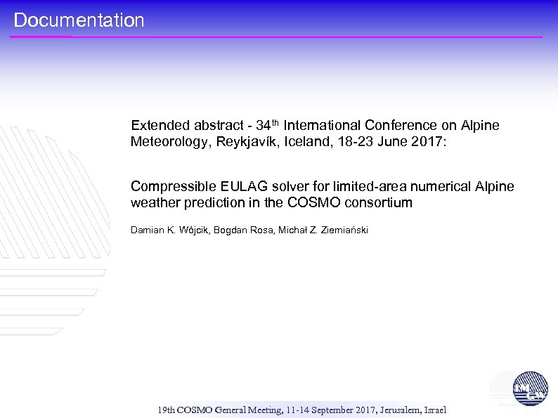 Documentation Extended abstract - 34 th International Conference on Alpine Meteorology, Reykjavík, Iceland, 18