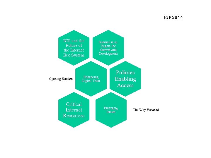 IGF 2014 IGF and the Future of the Internet Eco System Opening Session Internet