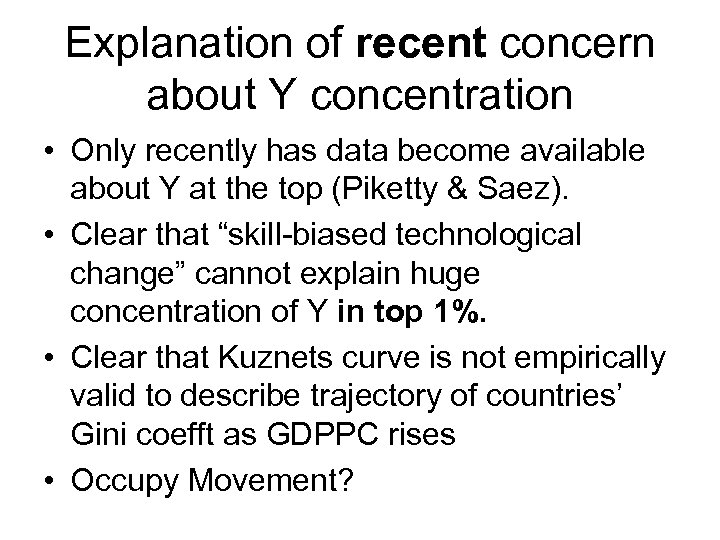 Explanation of recent concern about Y concentration • Only recently has data become available