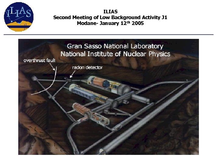 ILIAS Second Meeting of Low Background Activity J 1 Modane- January 12 th 2005