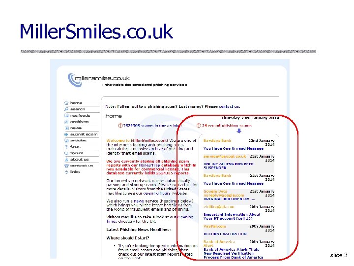 Miller. Smiles. co. uk slide 3 