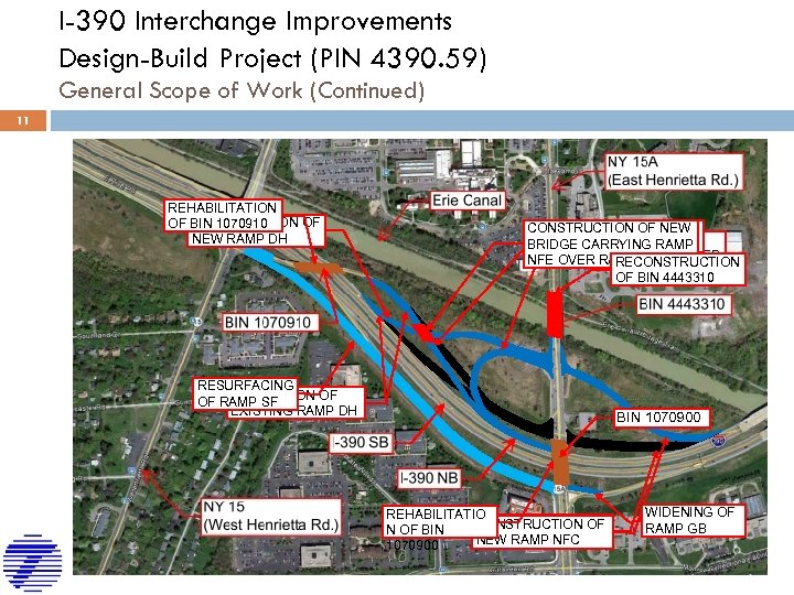 I-390 Interchange Improvements Design-Build Project (PIN 4390. 59) General Scope of Work (Continued) 11
