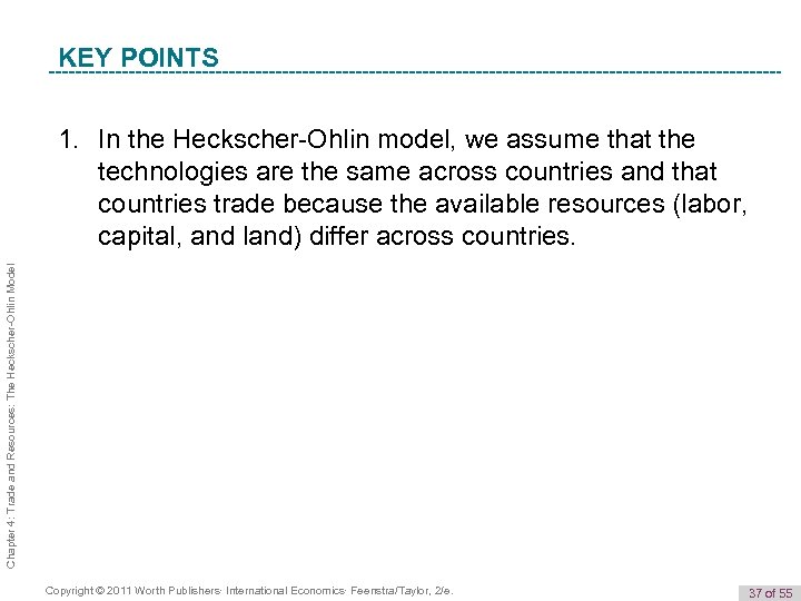 K e y T e r m KEY POINTS Chapter 4: Trade and Resources: