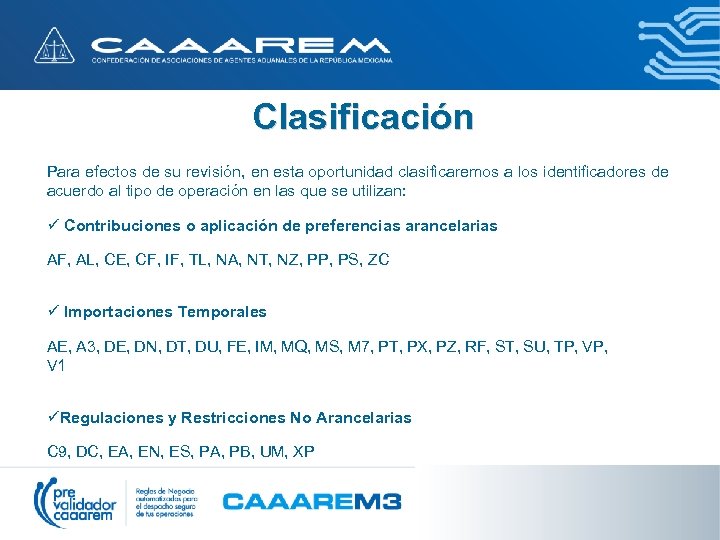 Clasificación Para efectos de su revisión, en esta oportunidad clasificaremos a los identificadores de