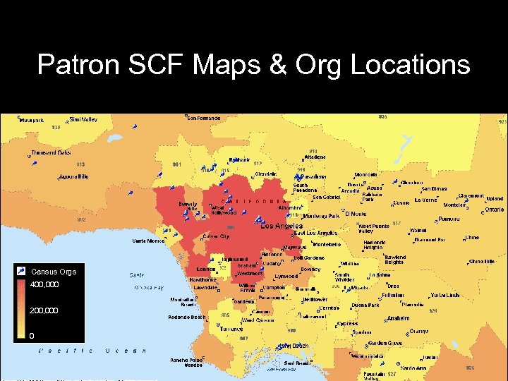 Patron SCF Maps & Org Locations Census Orgs 400, 000 200, 000 0 