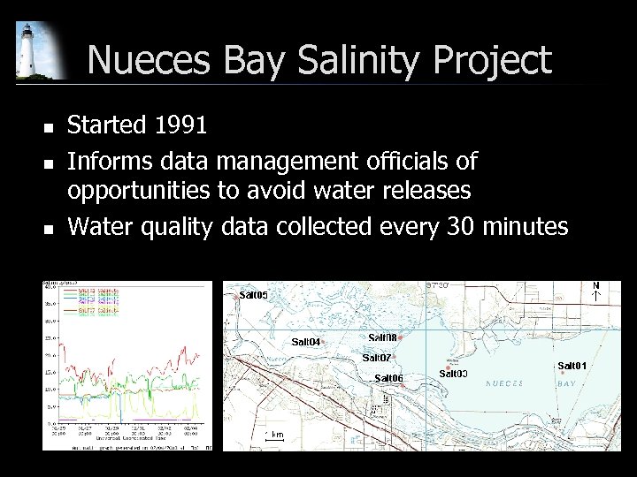 Nueces Bay Salinity Project n n n Started 1991 Informs data management officials of