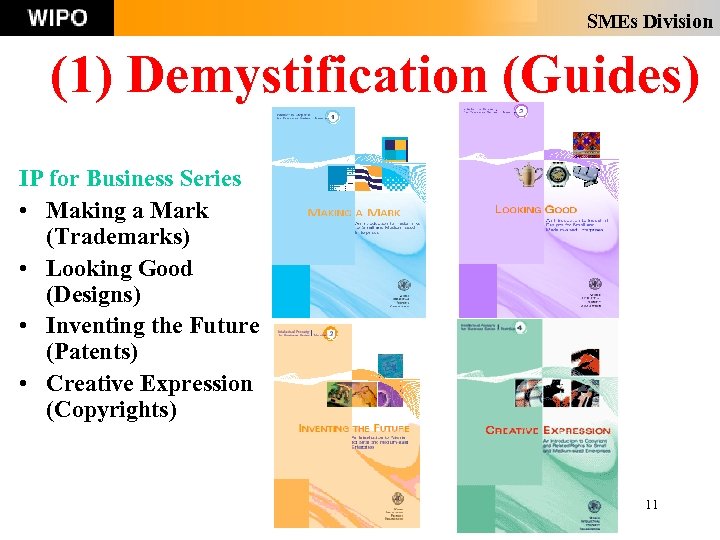 SMEs Division (1) Demystification (Guides) IP for Business Series • Making a Mark (Trademarks)