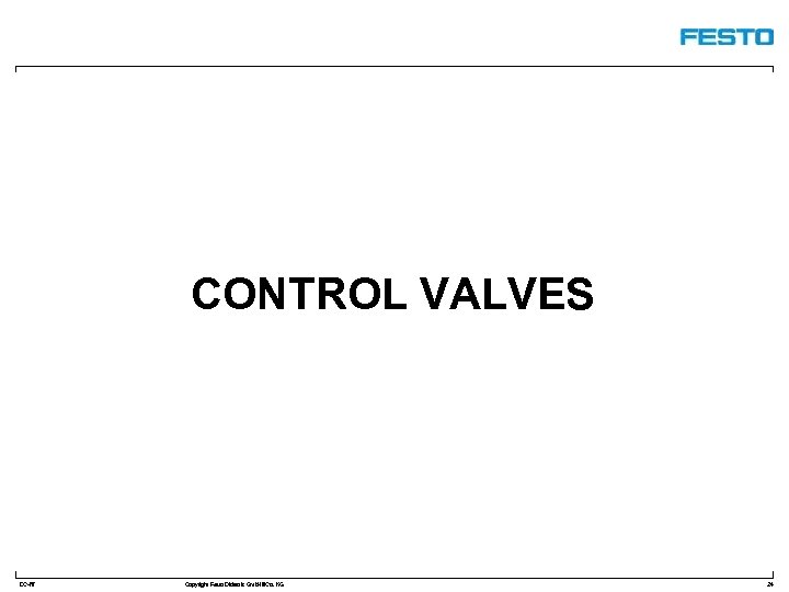 CONTROL VALVES DC-R/ Copyright Festo Didactic Gmb. H&Co. KG 24 