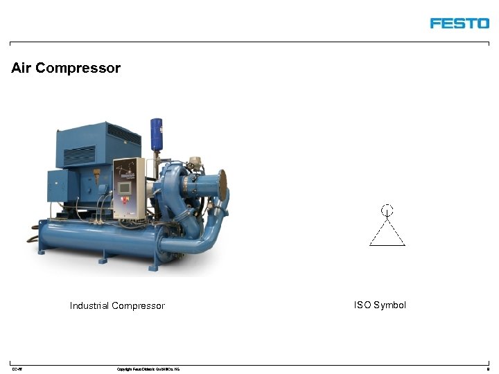 Air Compressor Industrial Compressor DC-R/ Copyright Festo Didactic Gmb. H&Co. KG ISO Symbol 8