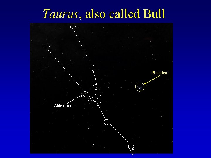 Taurus, also called Bull Pleiades Aldebaran 