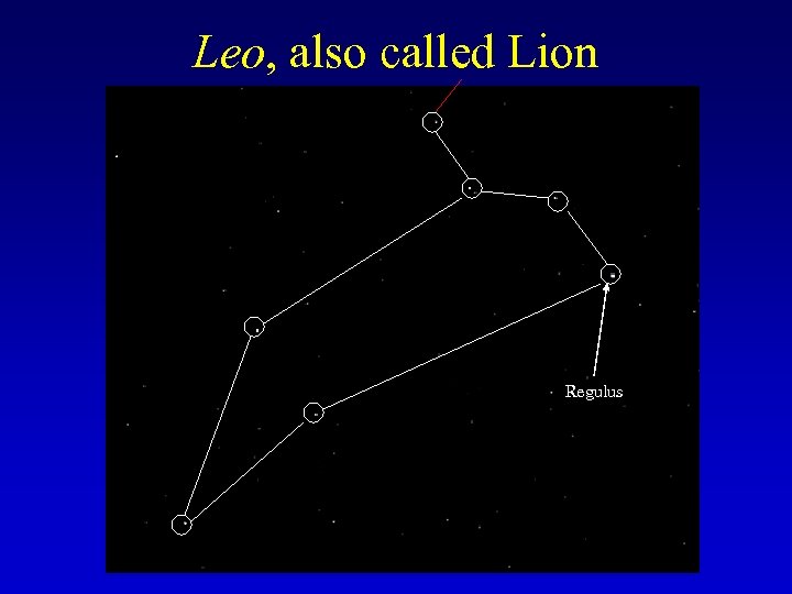 Leo, also called Lion Regulus 