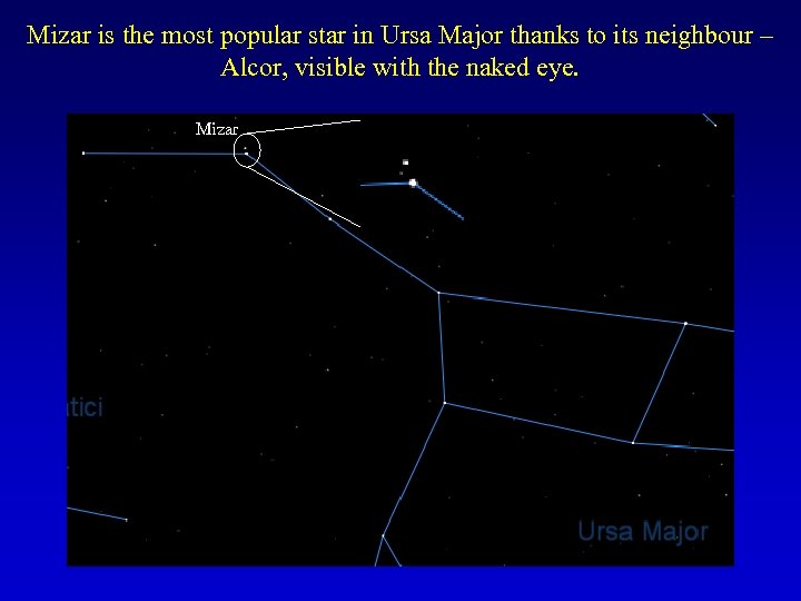 Mizar is the most popular star in Ursa Major thanks to its neighbour –