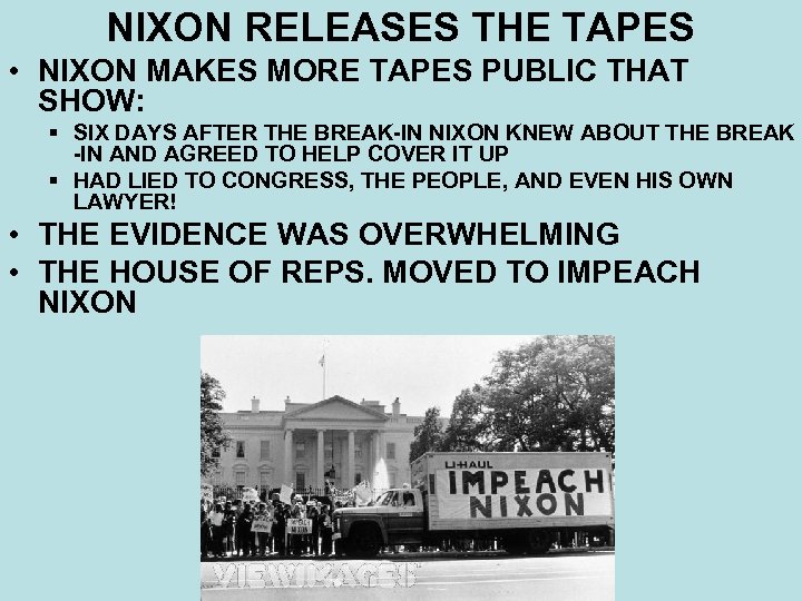 NIXON RELEASES THE TAPES • NIXON MAKES MORE TAPES PUBLIC THAT SHOW: § SIX