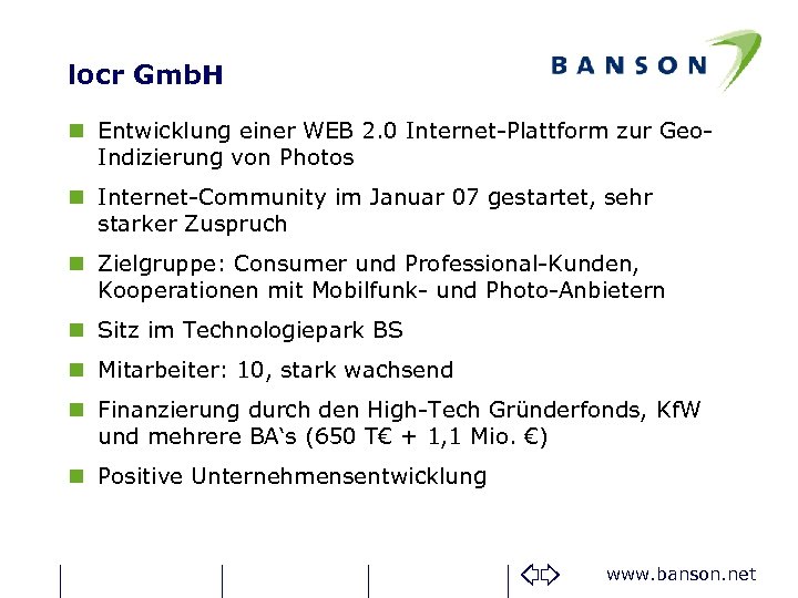 locr Gmb. H n Entwicklung einer WEB 2. 0 Internet-Plattform zur Geo. Indizierung von
