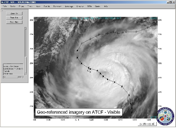 Geo-referenced imagery on ATCF - Visible 