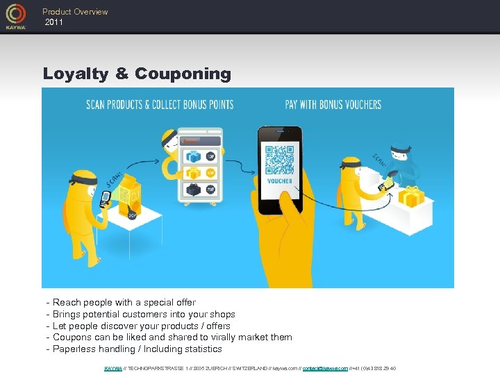 Product Overview 2011 Loyalty & Couponing - Reach people with a special offer -