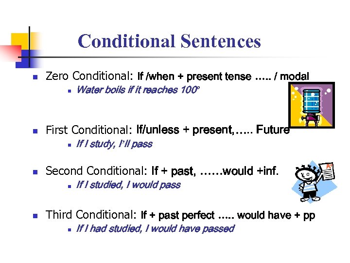 Conditional Sentences Conditional Sentences Structure A