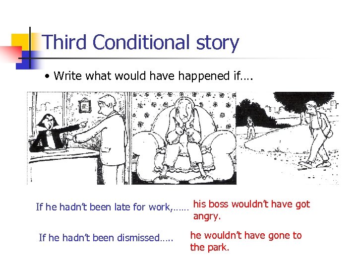 Third Conditional story • Write what would have happened if…. If he hadn’t been