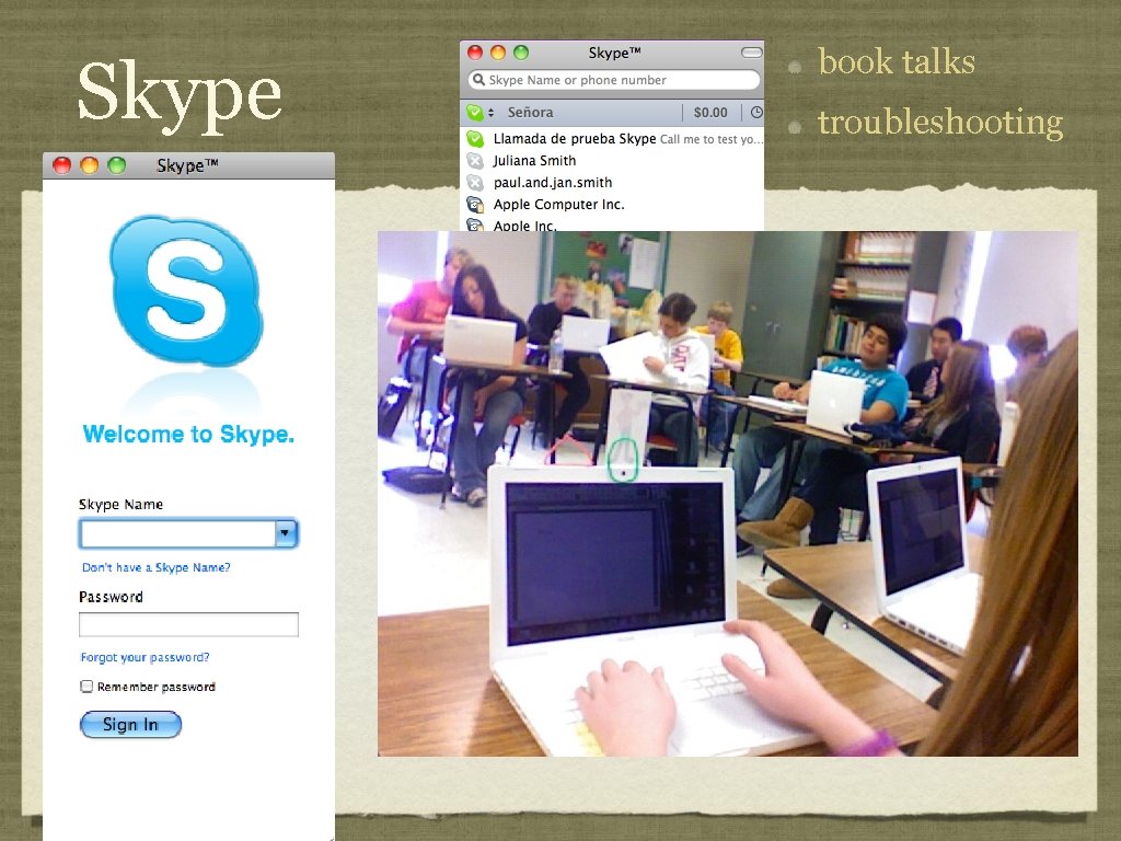 Skype book talks troubleshooting 