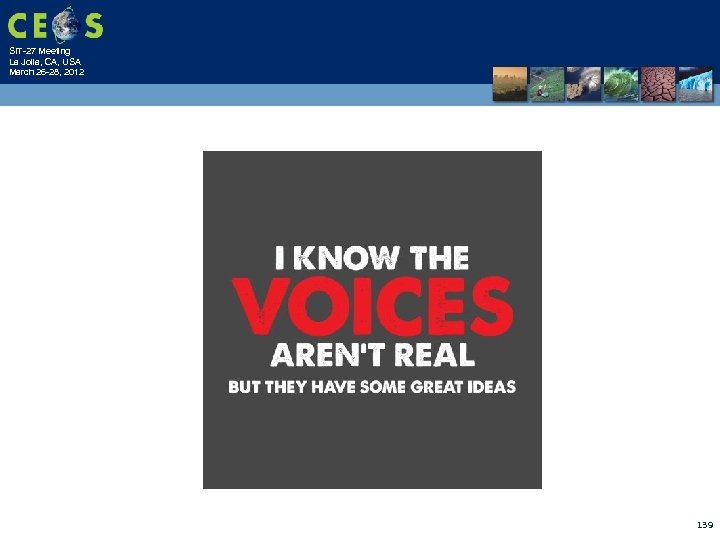 SIT-27 Meeting La Jolla, CA, USA March 26 -28, 2012 139 