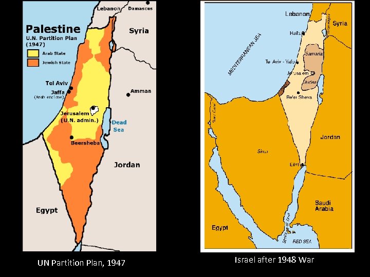 UN Partition Plan, 1947 Israel after 1948 War 